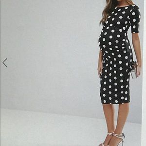 Asos Maternity Polka Dot Dress